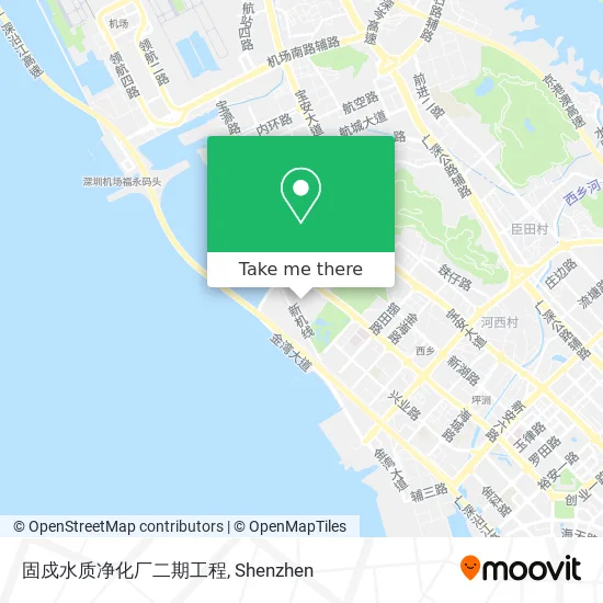 固戍水质净化厂二期工程 map