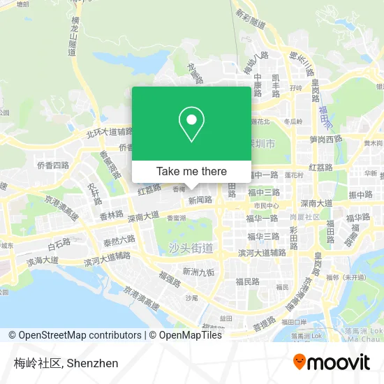 梅岭社区 map