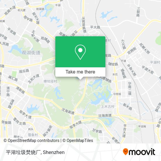 平湖垃圾焚烧厂 map