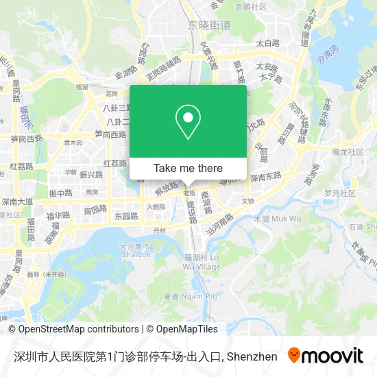 深圳市人民医院第1门诊部停车场-出入口 map
