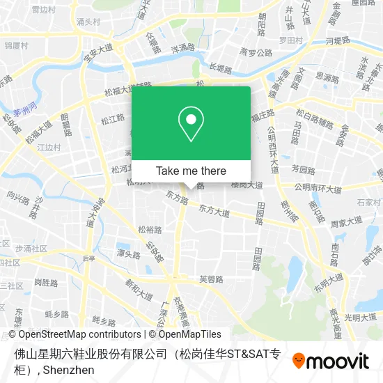 佛山星期六鞋业股份有限公司（松岗佳华ST&SAT专柜） map