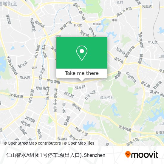 仁山智水A组团1号停车场(出入口) map