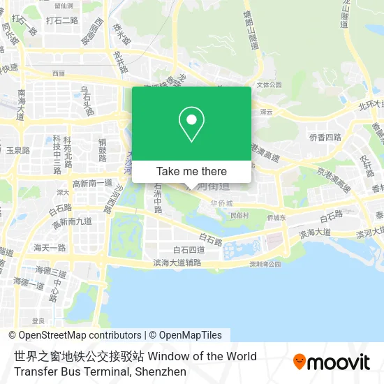 世界之窗地铁公交接驳站 Window of the World Transfer Bus Terminal map