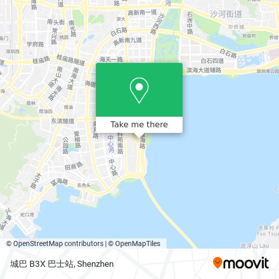 城巴 B3X 巴士站 map