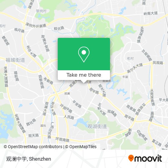 观澜中学 map