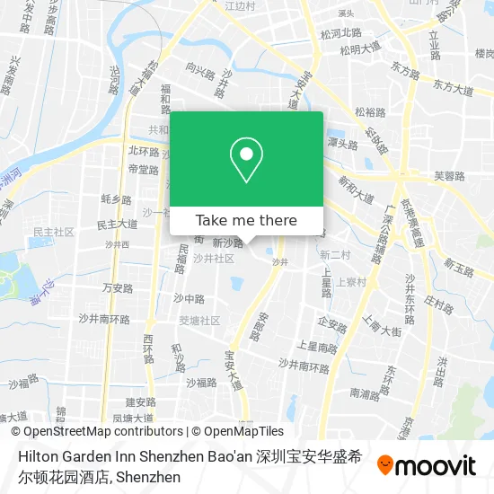 Hilton Garden Inn Shenzhen Bao'an 深圳宝安华盛希尔顿花园酒店 map