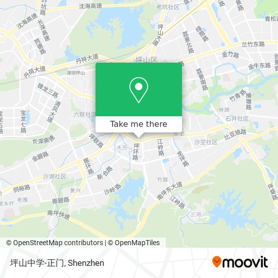 坪山中学-正门 map