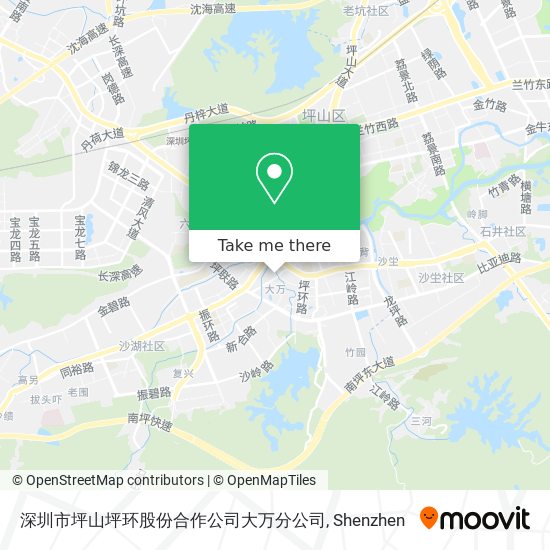 深圳市坪山坪环股份合作公司大万分公司 map