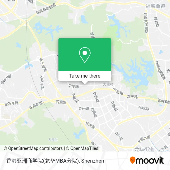 香港亚洲商学院(龙华MBA分院) map