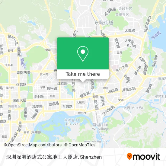 深圳深港酒店式公寓地王大厦店 map