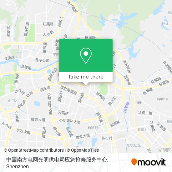 中国南方电网光明供电局应急抢修服务中心 map