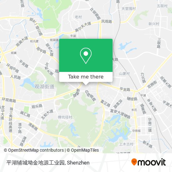 平湖辅城坳金地源工业园 map