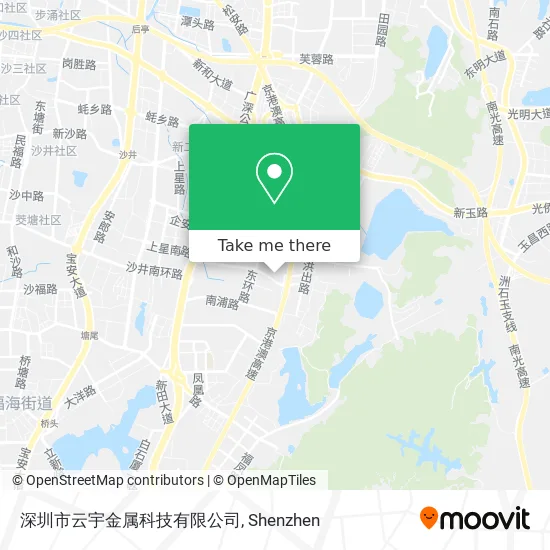 深圳市云宇金属科技有限公司 map