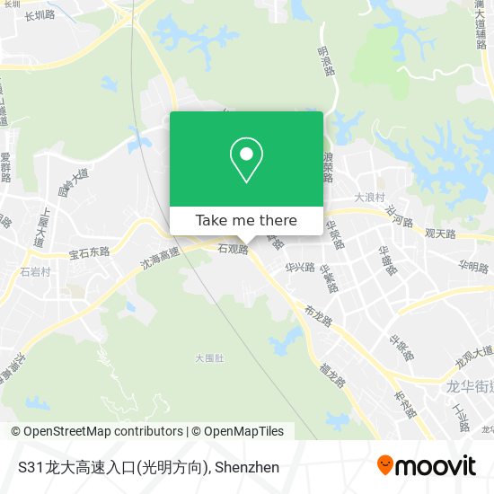 S31龙大高速入口(光明方向) map