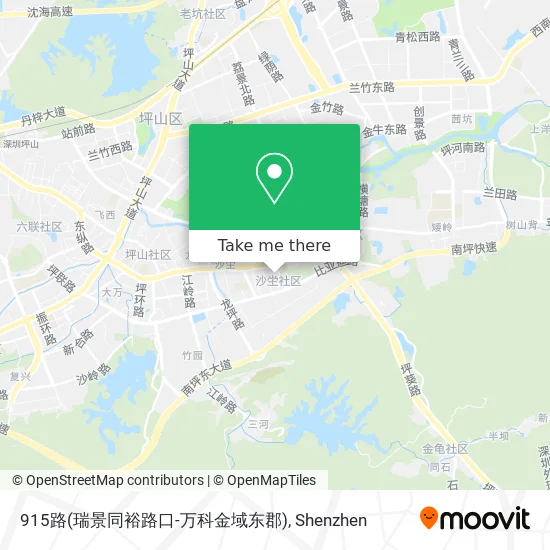 915路(瑞景同裕路口-万科金域东郡) map
