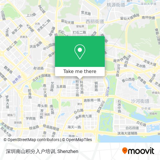 深圳南山积分入户培训 map