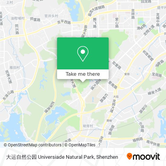 大运自然公园 Universiade Natural Park map