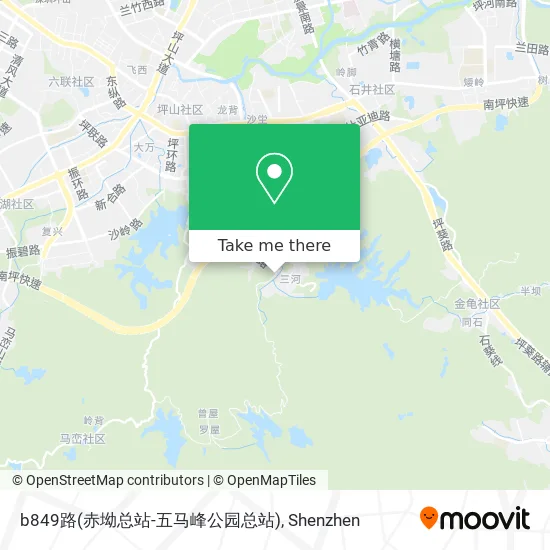 b849路(赤坳总站-五马峰公园总站) map