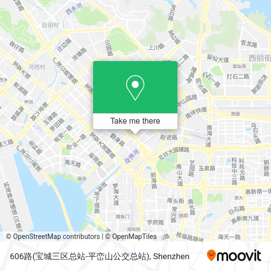 606路(宝城三区总站-平峦山公交总站) map