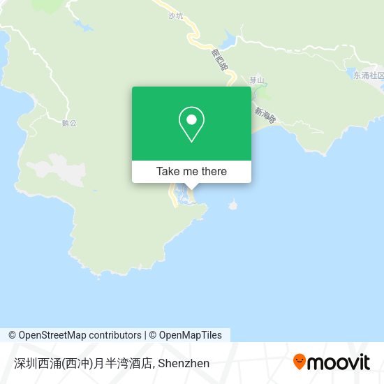 深圳西涌(西冲)月半湾酒店 map