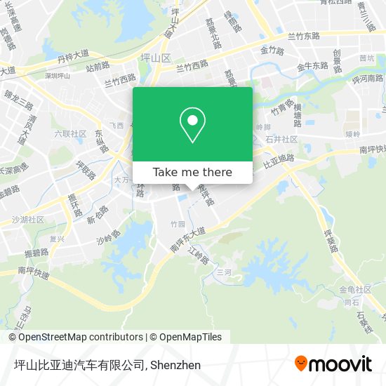 坪山比亚迪汽车有限公司 map