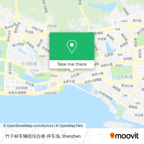 竹子林车辆段综合楼-停车场 map
