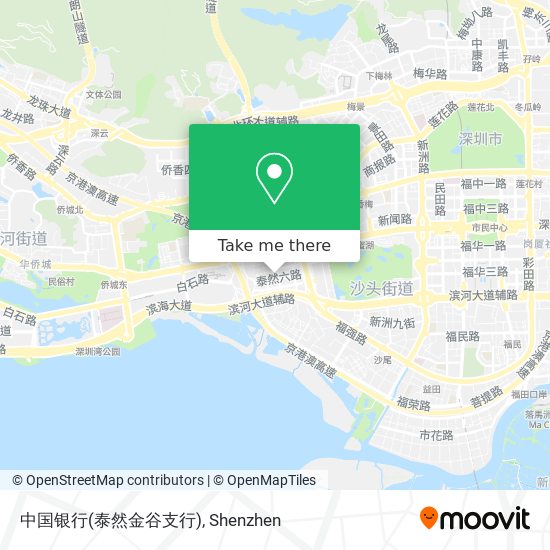 中国银行(泰然金谷支行) map