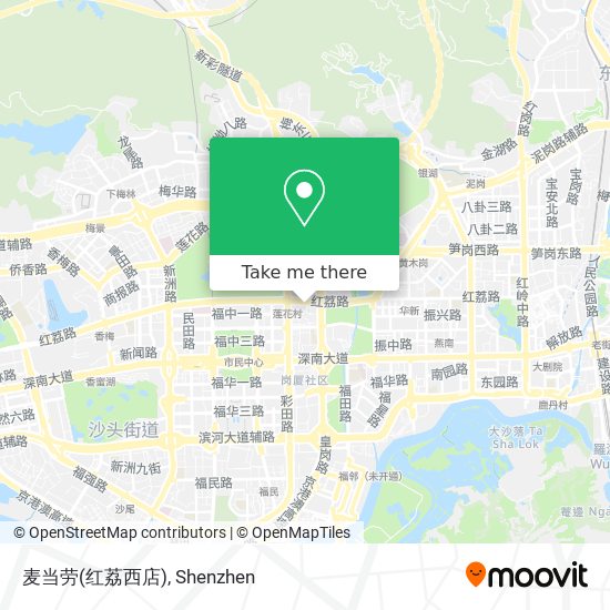 麦当劳(红荔西店) map