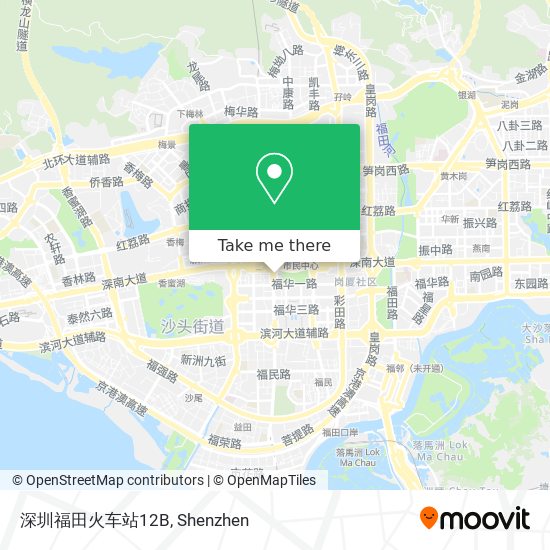 深圳福田火车站12B map