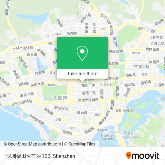 深圳福田火车站12B map