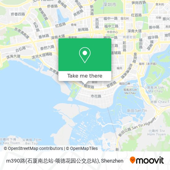 m390路(石厦南总站-颂德花园公交总站) map