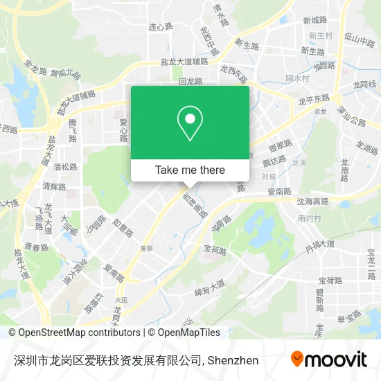 深圳市龙岗区爱联投资发展有限公司 map