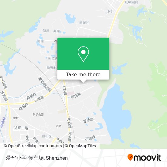 爱华小学-停车场 map