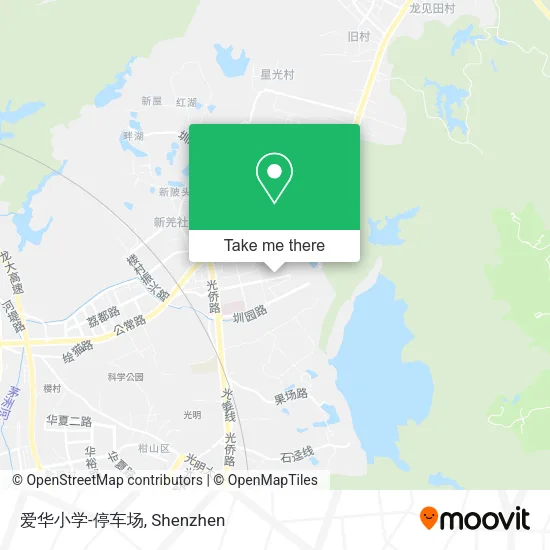 爱华小学-停车场 map