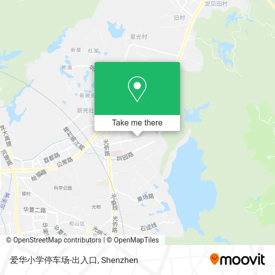 爱华小学停车场-出入口 map