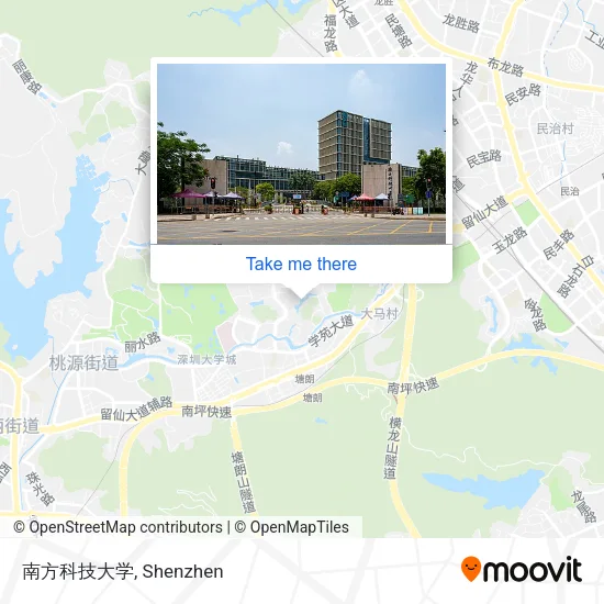 南方科技大学 map