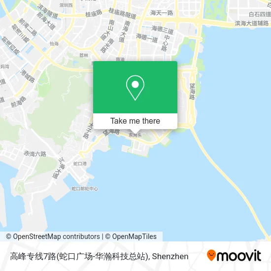 高峰专线7路(蛇口广场-华瀚科技总站) map