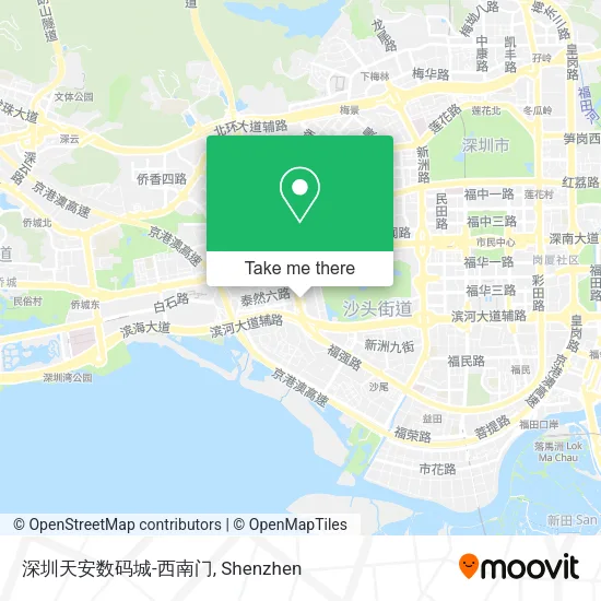 深圳天安数码城-西南门 map