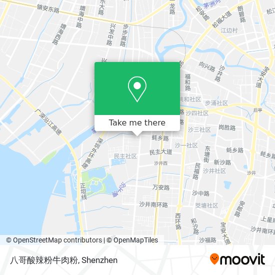 八哥酸辣粉牛肉粉 map