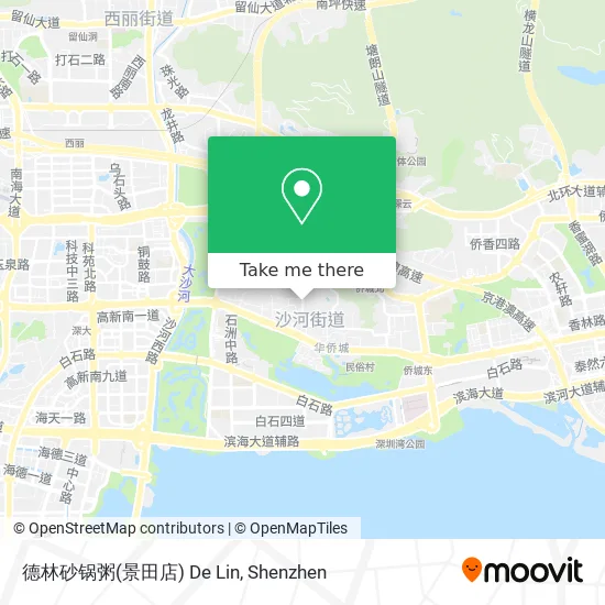 德林砂锅粥(景田店) De Lin map