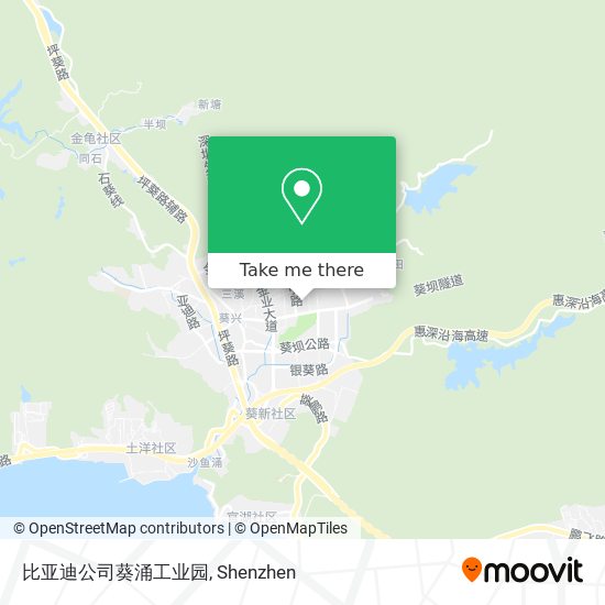 比亚迪公司葵涌工业园 map