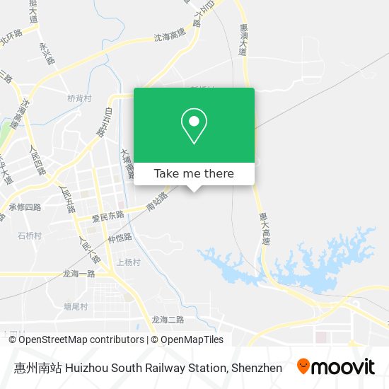 惠州南站 Huizhou South Railway Station map