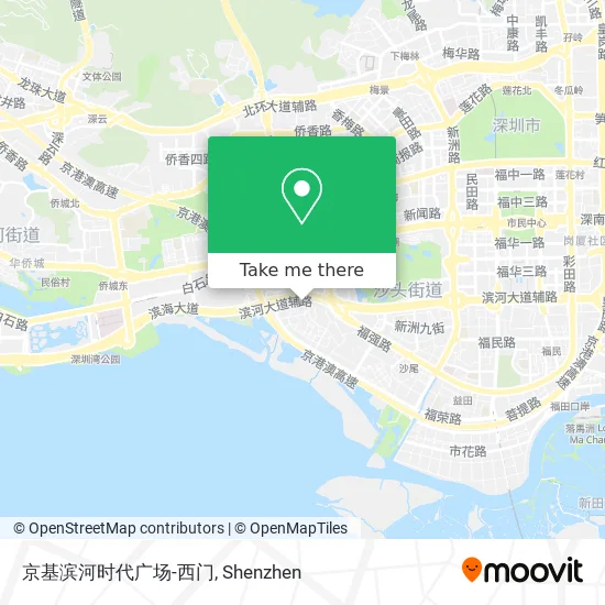 京基滨河时代广场-西门 map