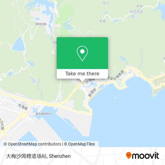 大梅沙闻檀道场站 map