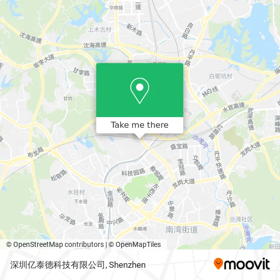 深圳亿泰德科技有限公司 map