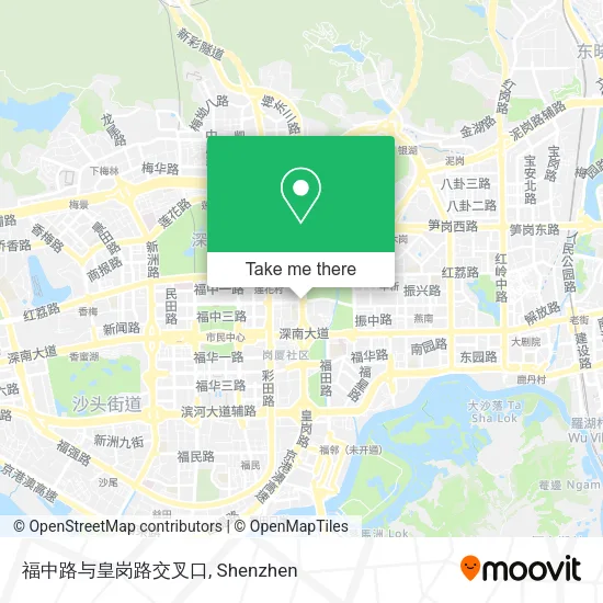 福中路与皇岗路交叉口 map