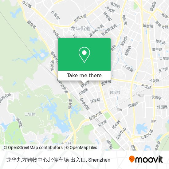 龙华九方购物中心北停车场-出入口 map