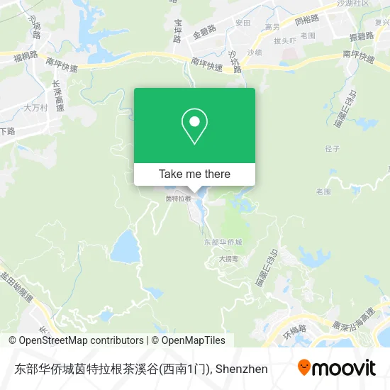 东部华侨城茵特拉根茶溪谷(西南1门) map