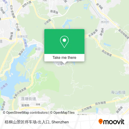 梧桐山景区停车场-出入口 map