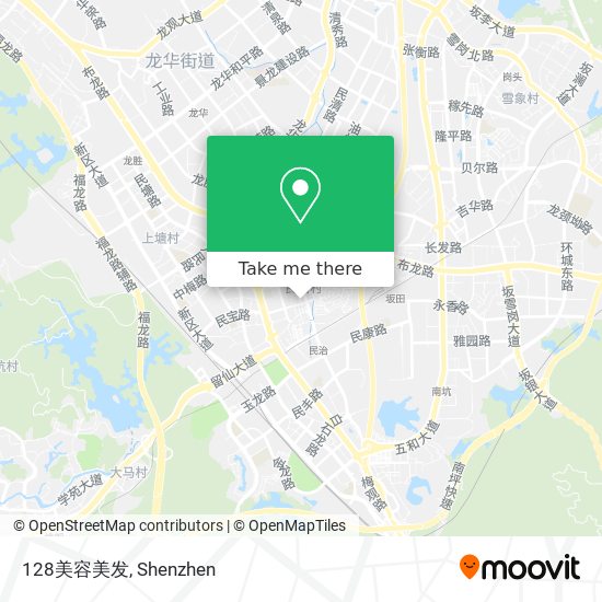 128美容美发 map